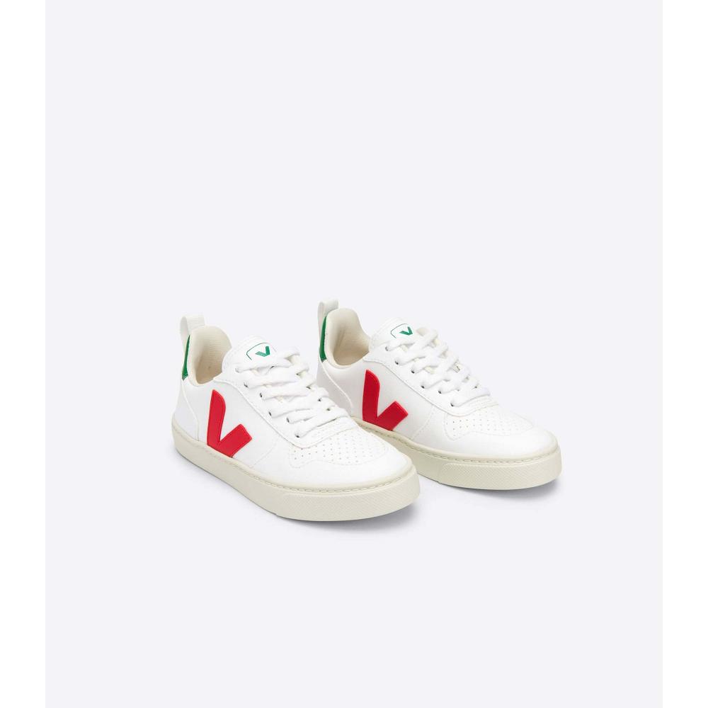 Veja V-10 LACES CWL Schoenen Kinderen White/Red | BE 792QMA